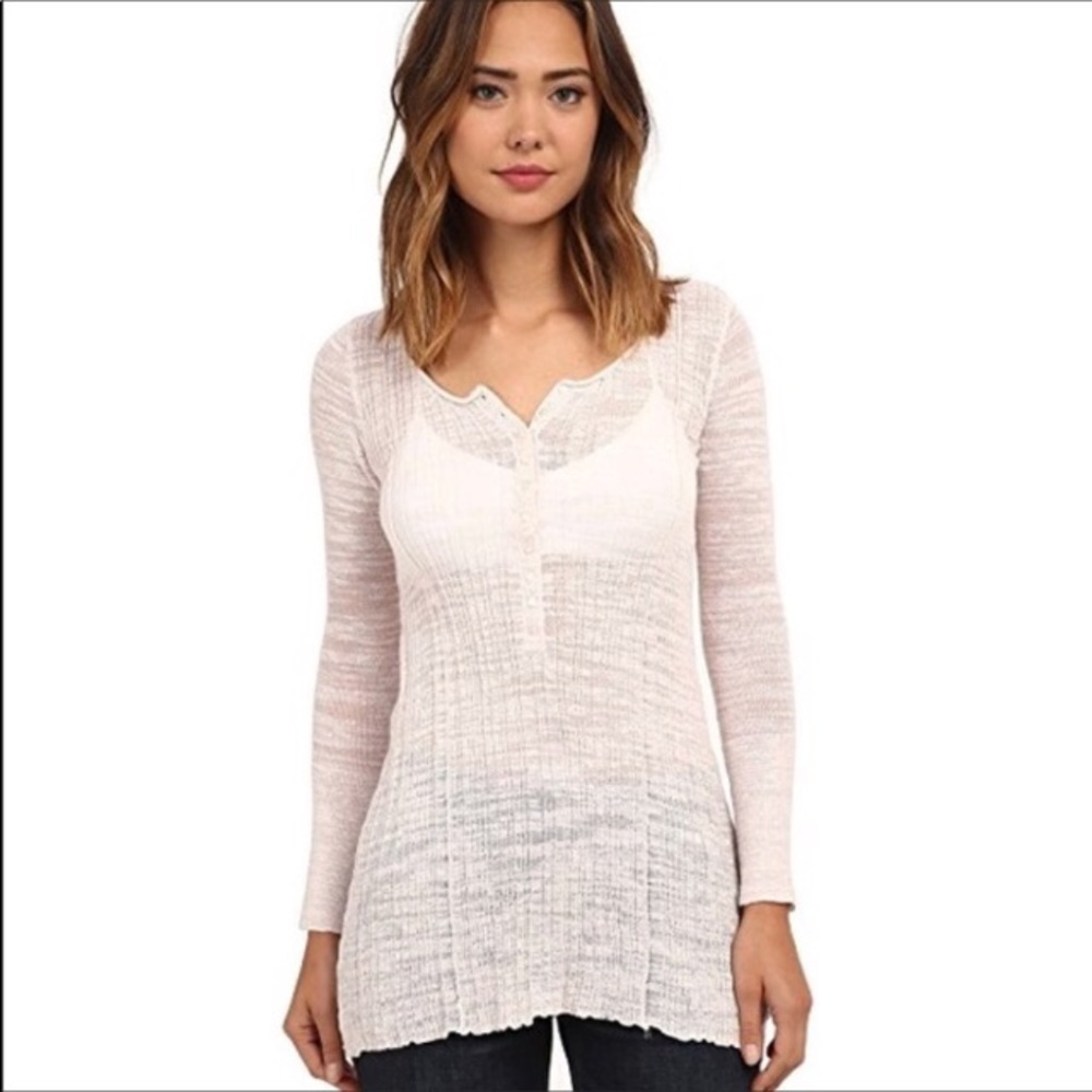 Free People light pink henley